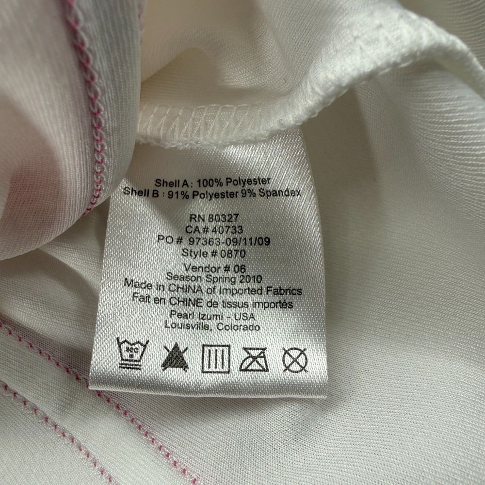 PEARL IZUMI Select 1/2 Zip Short‎ Sleeve Cycling Jersey Womens Medium White - Picture 12 of 14